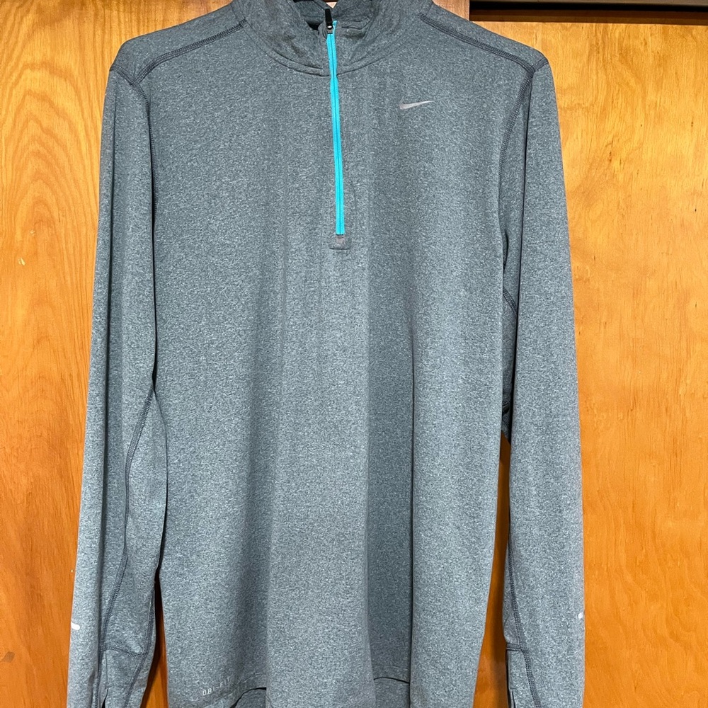 Nike Gray Lightweight Quarter-Zip Jacket